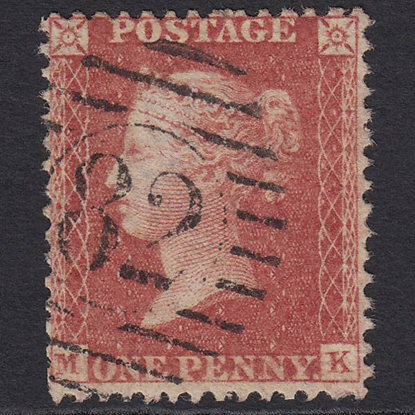GB QV 1857 1d Rose-red (Plate 43) SG40-C10(1) MK FU London D&S 82