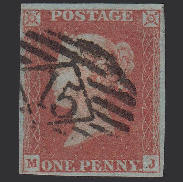 GB QV 1841 1d Red-brown (Plate 87) SG8-B1(1) MJ FU London IS 15