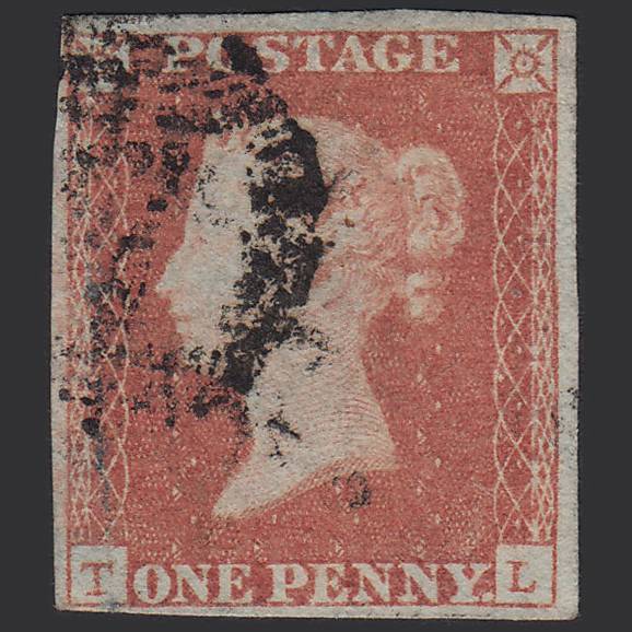 GB QV 1841 1d Red-brown (Plate 90) SG8-B1(1) TL GU Missing Imprimatur 4M