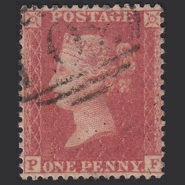 GB QV 1857 1d Pale Rose (Plate 39) SG39-C10(3) PF FU Well Centred