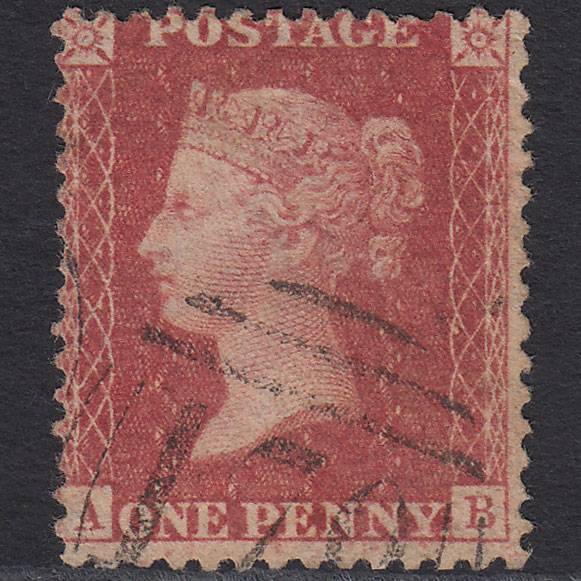 GB QV 1857 1d Rose-red (Plate 43) SG40-C10(1) AB FU Missing Imprimatur