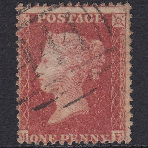 GB QV 1857 1d Rose-red Pl 59 SG40-C10(1) ME FU Leamington 444 Misperf