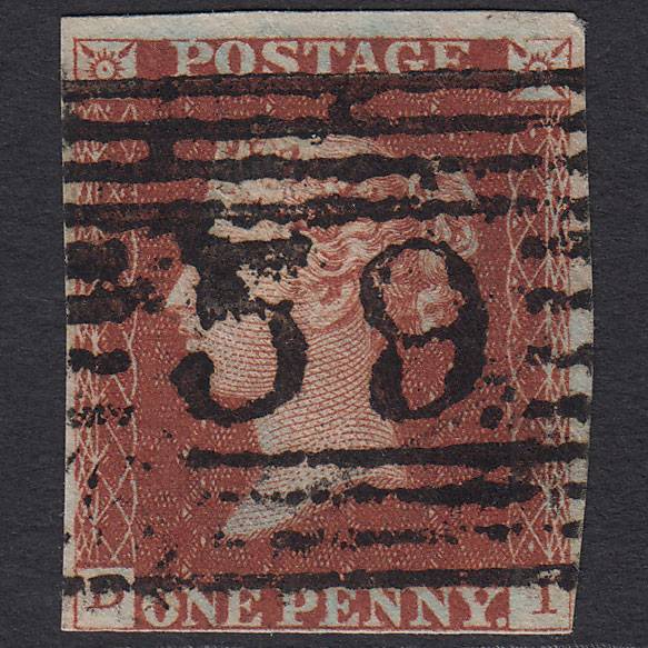 GB QV 1841 1d Red-brown (Plate 44) SG8-B1(1) DI FU Broadford 59