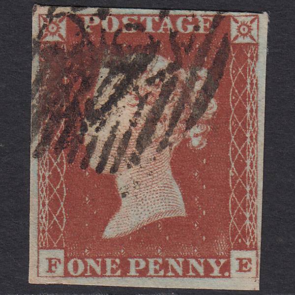 GB QV 1841 1d Red-brown (Plate 56) SG8-B1(1) FE GU 4M London IS Cancel