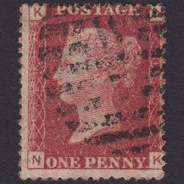 GB QV 1864 1d Lake-red (Plate 152) SG44-G1(2) NK GU London D&S Cancel