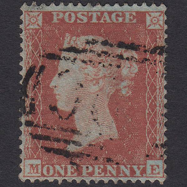 GB QV 1854 1d Red-brown (Plate 166) SG17-C1(1) ME FU Well Centred