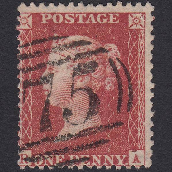 GB QV 1857 1d Rose-red (Plate 36) SG40-C10(1) RA GU Birmingham 75