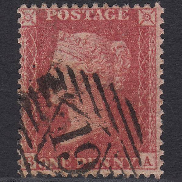 GB QV 1857 1d Deep Rose-red (Plate 36) SG41-C10(4) BA FU London IS 19