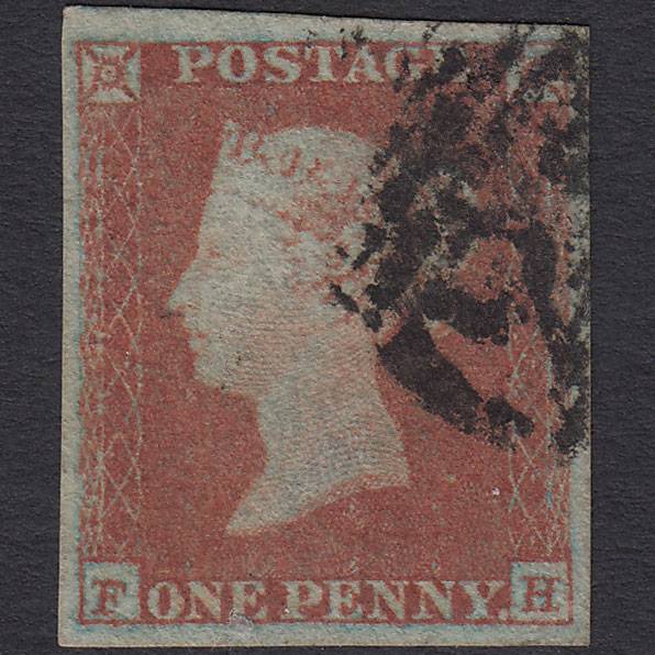GB QV 1841 1d Red-brown (Plate 101) SG8-B1(1) FH FU 4 Good Margins