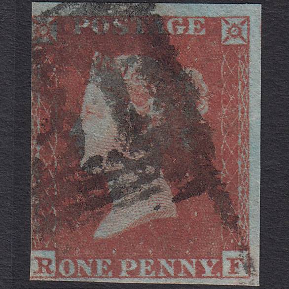 GB QV 1841 1d Red-brown Pl 162 SG8-B2(1) RF GU 3 Margins Edinburgh 131