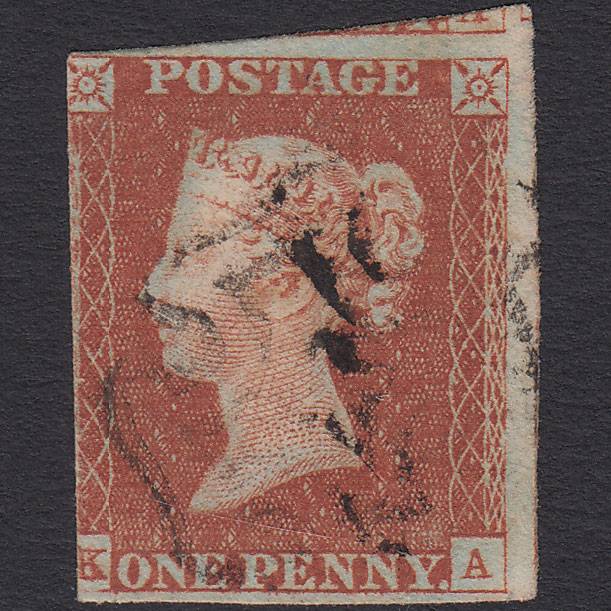 GB QV 1841 1d Red-brown Pl 31 SG8-B1(1) KA GU 3 Margins Maltese Cross