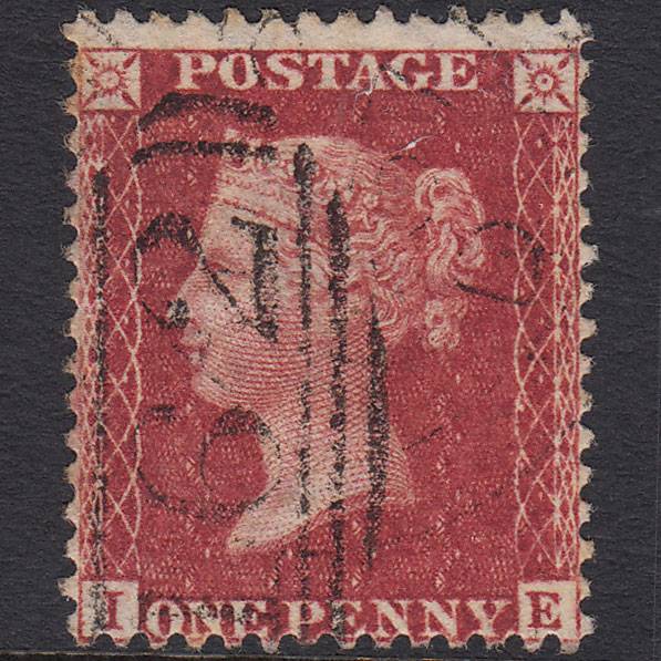 GB QV 1857 1d Deep Rose-red (Plate 34) SG41-C10(4) IE GU Cardiff 162
