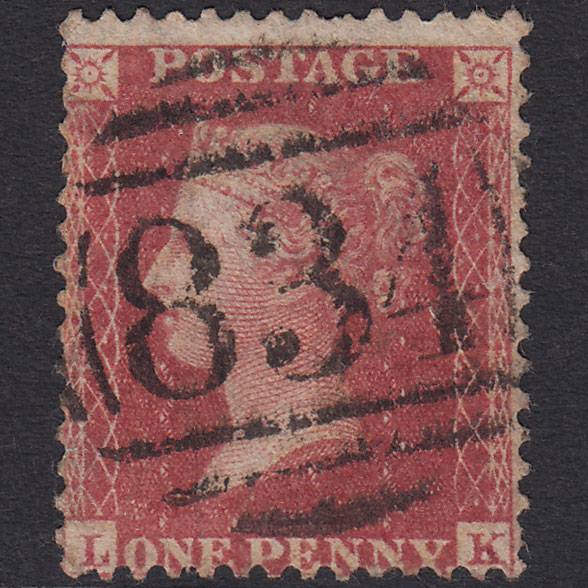 GB QV 1857 1d Rose-red (Plate 48) SG40-C10(1) LK GU Walsall 834