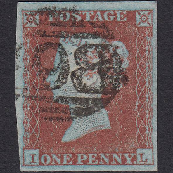 GB QV 1841 1d Pl 116 SG8a-B1(2) IL FU Missing Imprimatur 4 Good Margins
