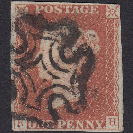 GB QV 1841 1d Red-brown (Plate 24) SG8-B1(1) KH GU 4M MX