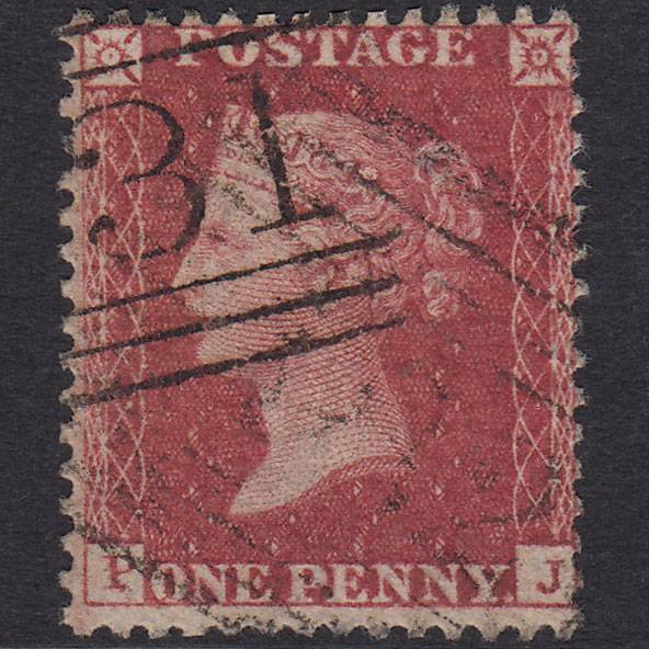 GB QV 1857 1d (Plate 52) SG40-C10(1) PJ FU Edinburgh 131 & Inverkeithing 182