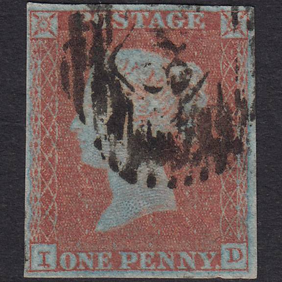 GB QV 1841 1d Pl 114 SG8A-B1(2) Framed Reverse ID GU 4M London Is Cancel