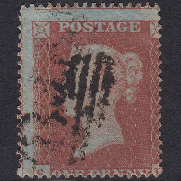 GB QV 1854 1d Red-Brown Plate 182 SG17-C1(1) SK GU Misperf