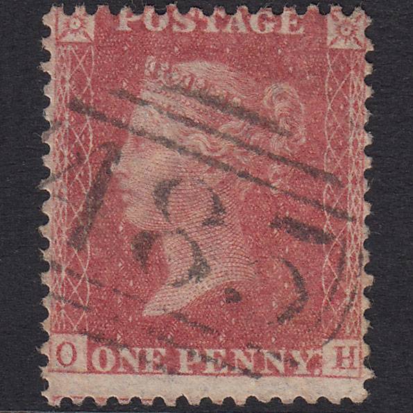GB QV 1857 1d Rose-Red Plate 55 SG40-C10(1) OH FU Lymington 485