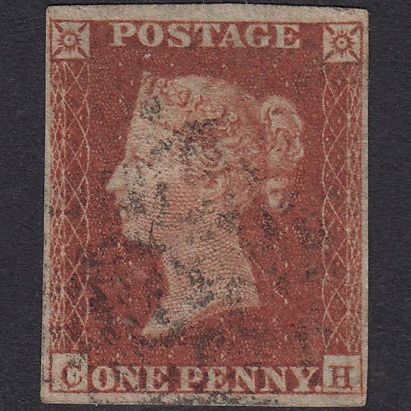 GB QV 1841 1d Red-Brown Plate 158 SG8-B2(1) CH GU 4 Margins