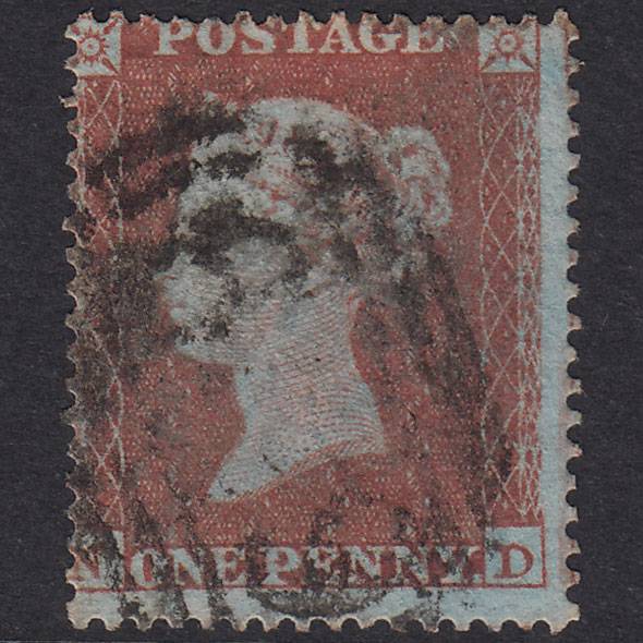 GB QV 1854 1d Red-Brown SG17-C1(1) ND GU