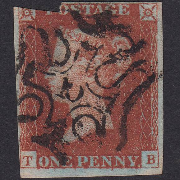 GB QV 1841 1d Deep Red-Brown Plate 38 SG10-B1(4) TB GU No.10 In MX
