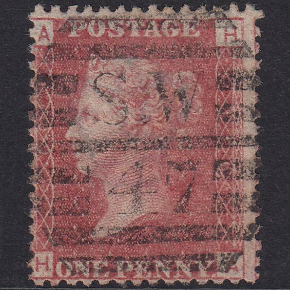 GB QV 1864 1d Rose-Red Plate 116 SG43-G1(1) HA FU London D&S SW47