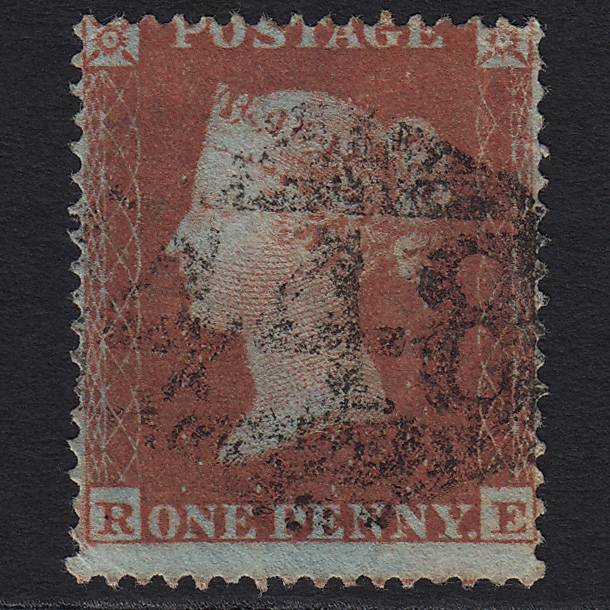 GB QV 1854 1d Red-brown (Plate 180) SG17-C1(1) RE GU Leek 448