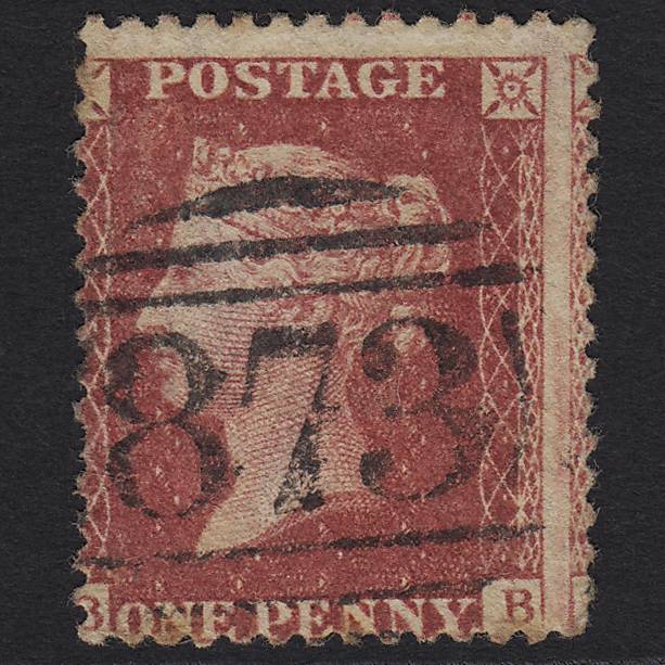 GB QV 1857 1d Rose-red (Plate 62) SG40-C10(1) BB GU Weymouth 873