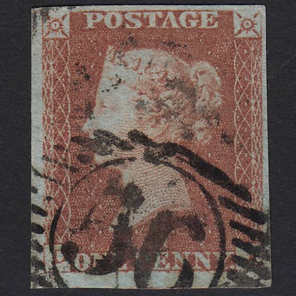 GB QV 1841 1d Red-brown (Plate 85) SG8-B1(1) DA FU London D&S 56