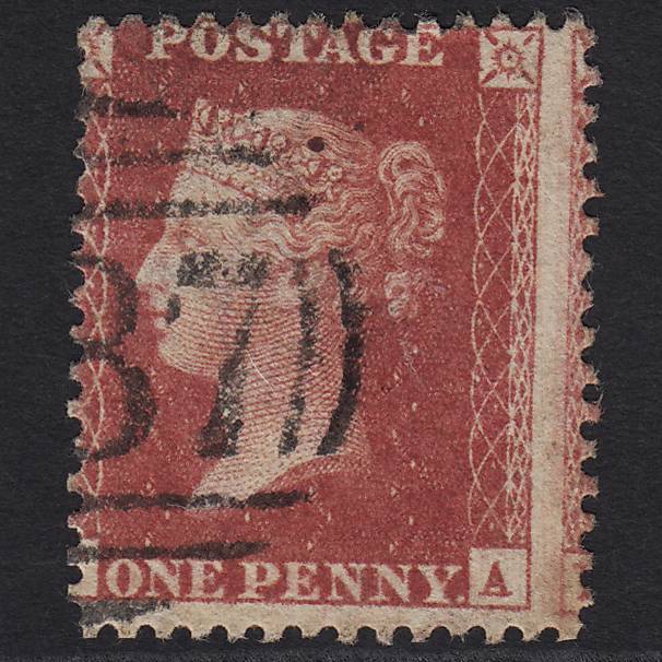 GB QV 1857 1d Rose-red (Plate 60) SG40-C10(1) FA FU Large Misperf