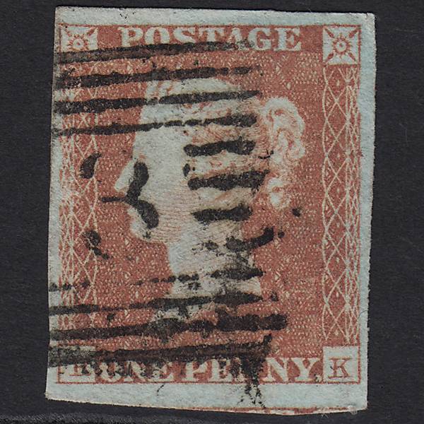 GB QV 1841 1d Red-brown (Plate 113) SG8-B1(1) RK FU in Scotland 4 Margins