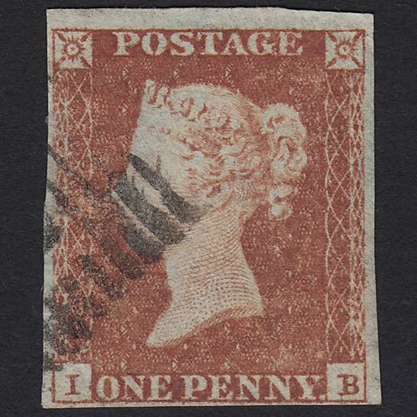 GB QV 1841 1d Red-brown (Plate 98) SG8-B1(1) IB GU in Scotland 4 Margins