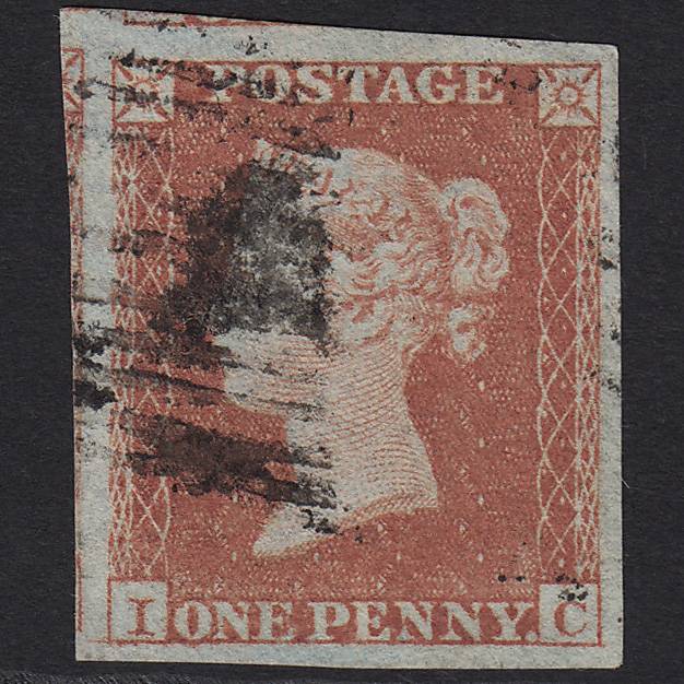 GB QV 1841 1d Red-brown (Plate 165) SG8-B2(1) IC GU 4 Large Margins