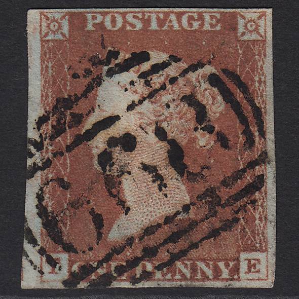 GB QV 1841 1d Red-brown (Plate 69) SG8-B1(1) TE FU 4M Imperf Romford 668