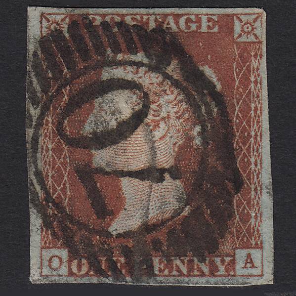 GB QV 1841 1d Red-brown Pl 47 SG8-B1(1) OA GU 4M Imperf London D&S 70