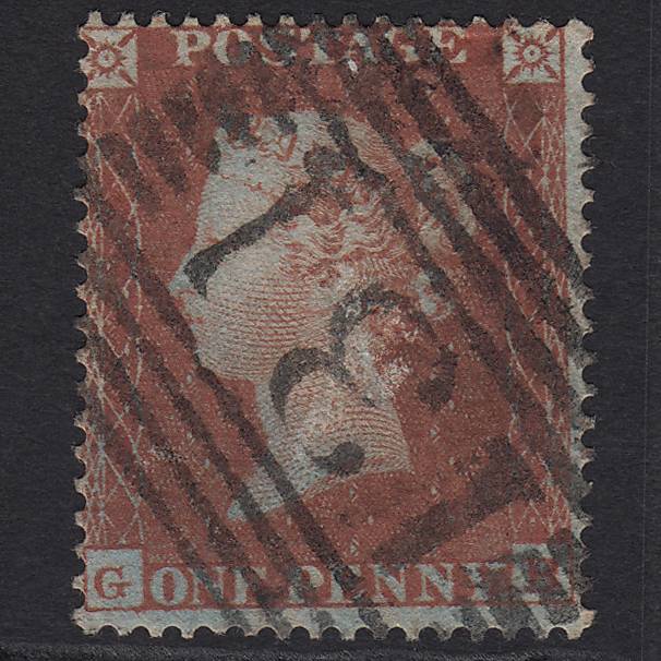 GB QV 1854 1d Red-brown (Plate 177) SG17-C1(1) GB GU Edinburgh 131