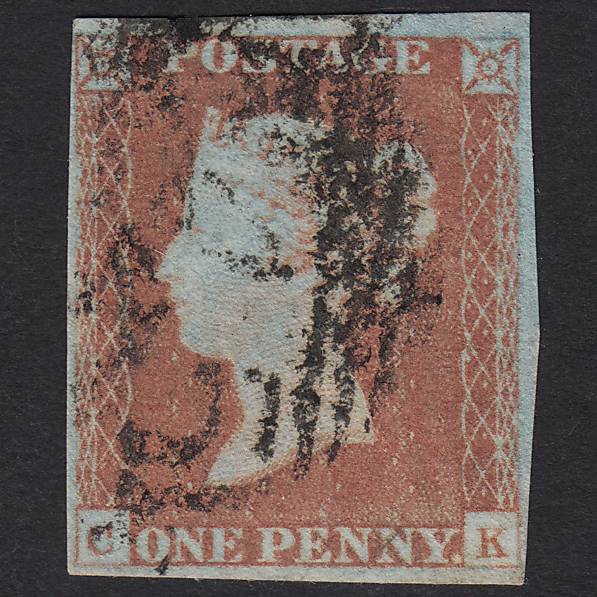 GB QV 1841 1d Red-brown Pl 69 SG8-B1(1) CK FU 4M Imperf Newcastle 545