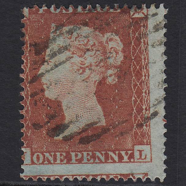 GB QV 1854 1d (Plate 162) SG17-C1(1) NL FU Light London Cancel Large Misperf