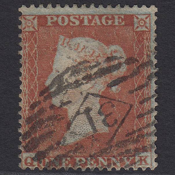 GB QV 1854 1d Red-brown SG17-C1(1) QK GU London IS 31 31.c