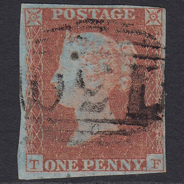 GB QV 1841 1d Red-brown (Plate 128) SG8-B2(1) TF FU 4M Imperf Caister 130