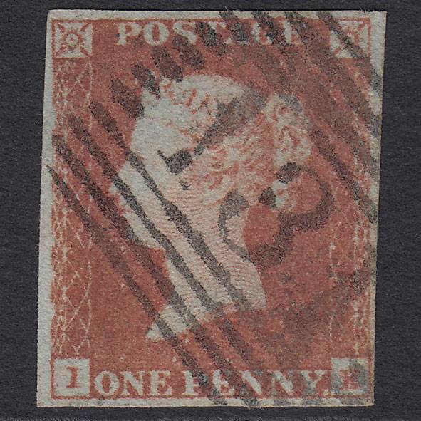 GB QV 1841 1d Red-brown Pl 87 SG8-B1(1) IE FU 4 Margins Edinburgh 131