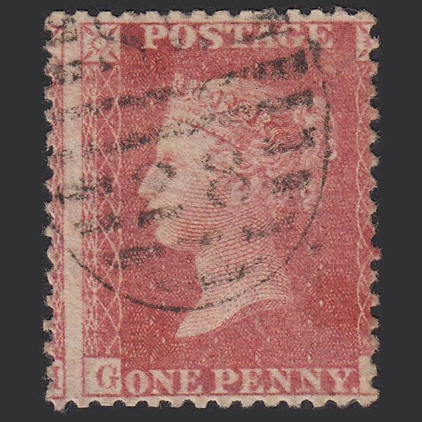 GB QV 1857 1d (Plate 47) SG40-C10(1) GI GU London D&S SW28 Large Misperf