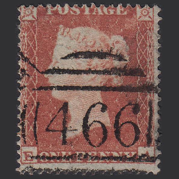GB QV 1854 1d Red-brown (Plate 179) SG17-C1(1) EA FU Liverpool 466 Spoon