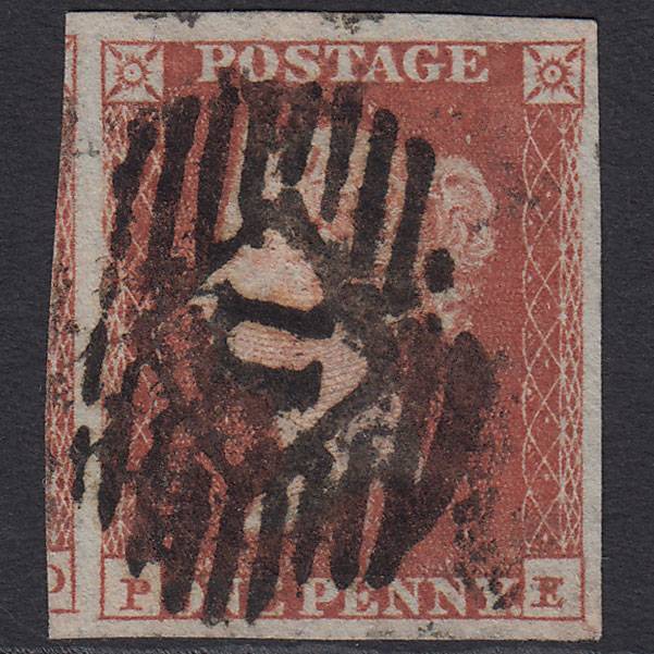 GB QV 1841 1d Pl 123 SG8-B2(1) PE GU 4 Good to Huge Margins London IS 11