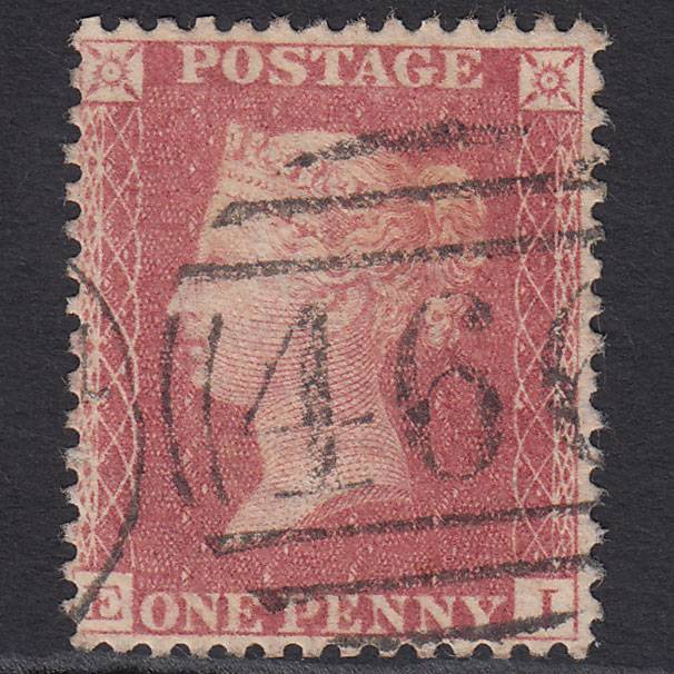 GB QV 1857 1d Pale Rose (Plate 57) SG39-C10(3) EI GU Liverpool 466