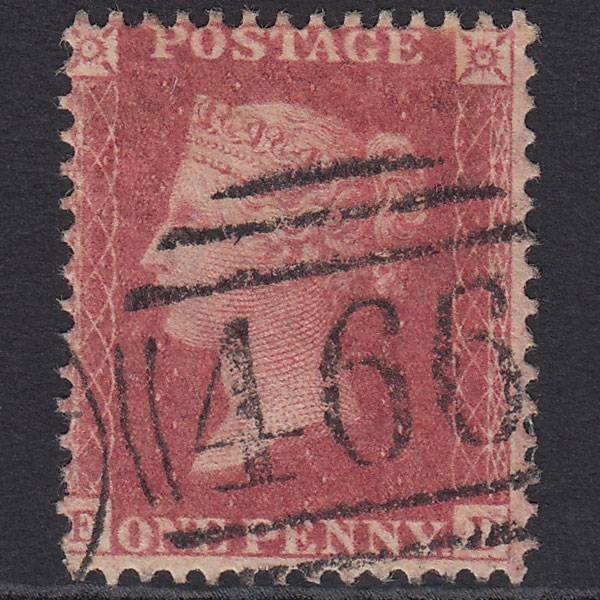 GB QV 1857 1d Rose-red Plate R17 SG40-C10(1) ED FU Liverpool 466