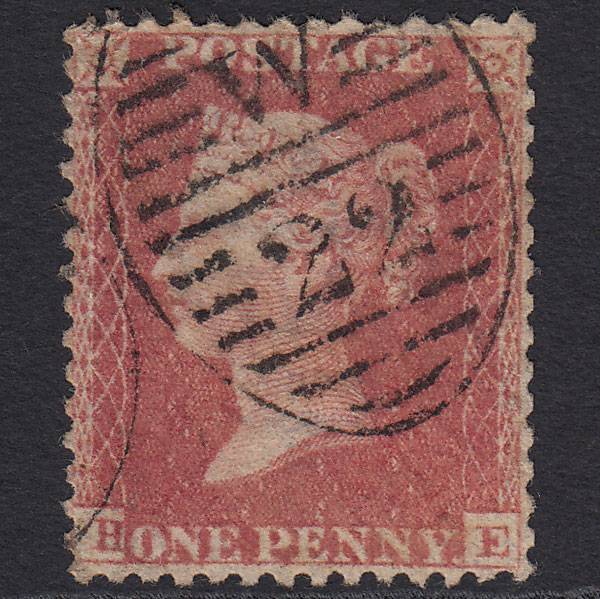 GB QV 1857 1d Rose-red (Plate 58) SG40-C10(1) HE GU London D&S W22