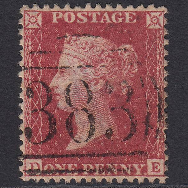 GB QV 1857 1d Rose-red (Plate 47) SG40-C10(1) DE FU Hull 383 Well Centred
