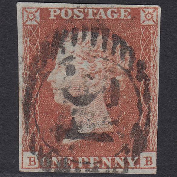 GB QV 1841 1d Red-brown (Plate 94) SG8-B1(1) BB GU nr 4M London D&S 54